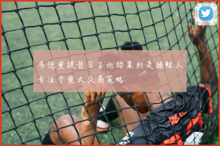 韦德重提昔日言论称莱利是捕鲸人专注于重大交易策略